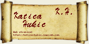 Katica Hukić vizit kartica